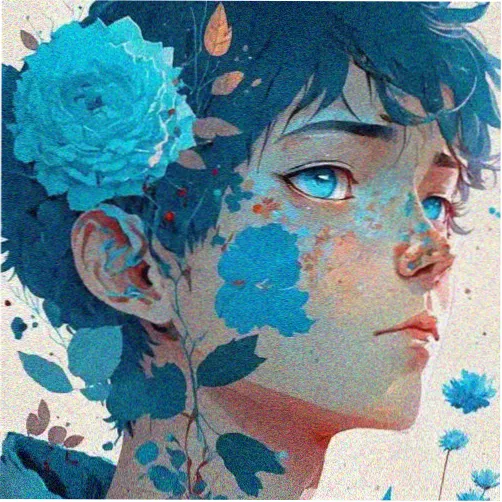 霓虹侧脸赛博夜色男头